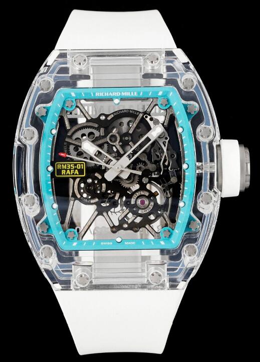 Replica Richard Mille RM35-01 Rafael Nadal Tourbillon Sapphire Blue Watch
